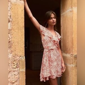 Free People Red and White Mini Dress